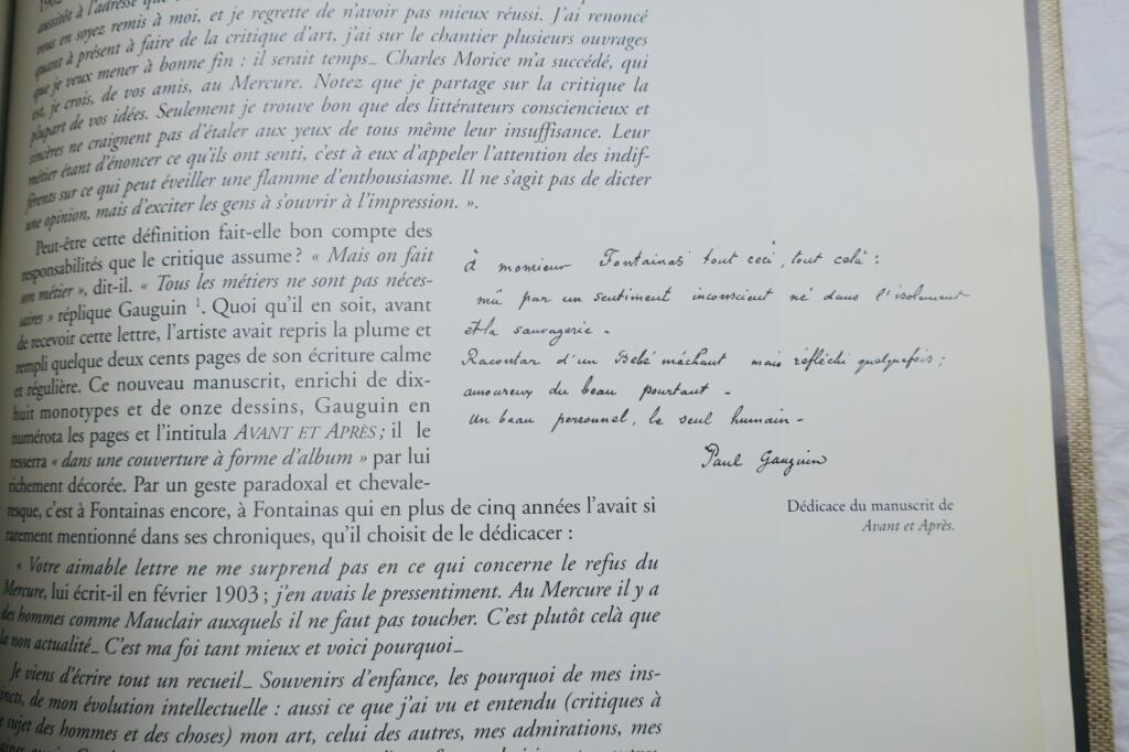 Faksimile von Gauguins illustriertem Manuskript