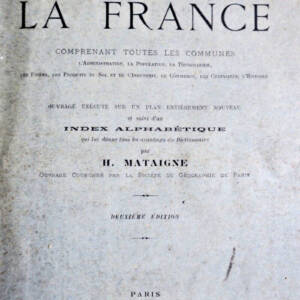 Géographie MATAIGNE NOUVELLE GEOGRAPHIE DE LA FRANCE 1891