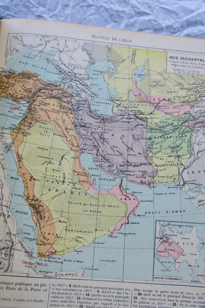 Geographie-Studie über fünf Weltteile