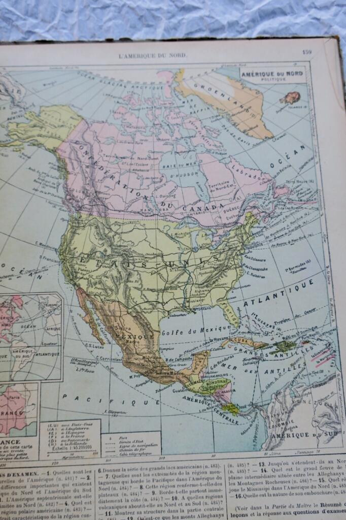 Geographie-Studie über fünf Weltteile