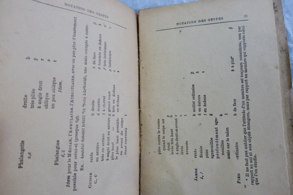 Georges Polti Notations des gestes