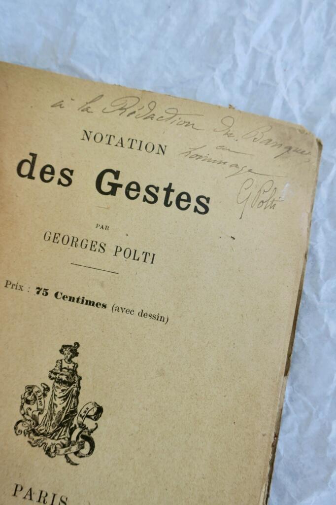 Georges Polti Notations des gestes