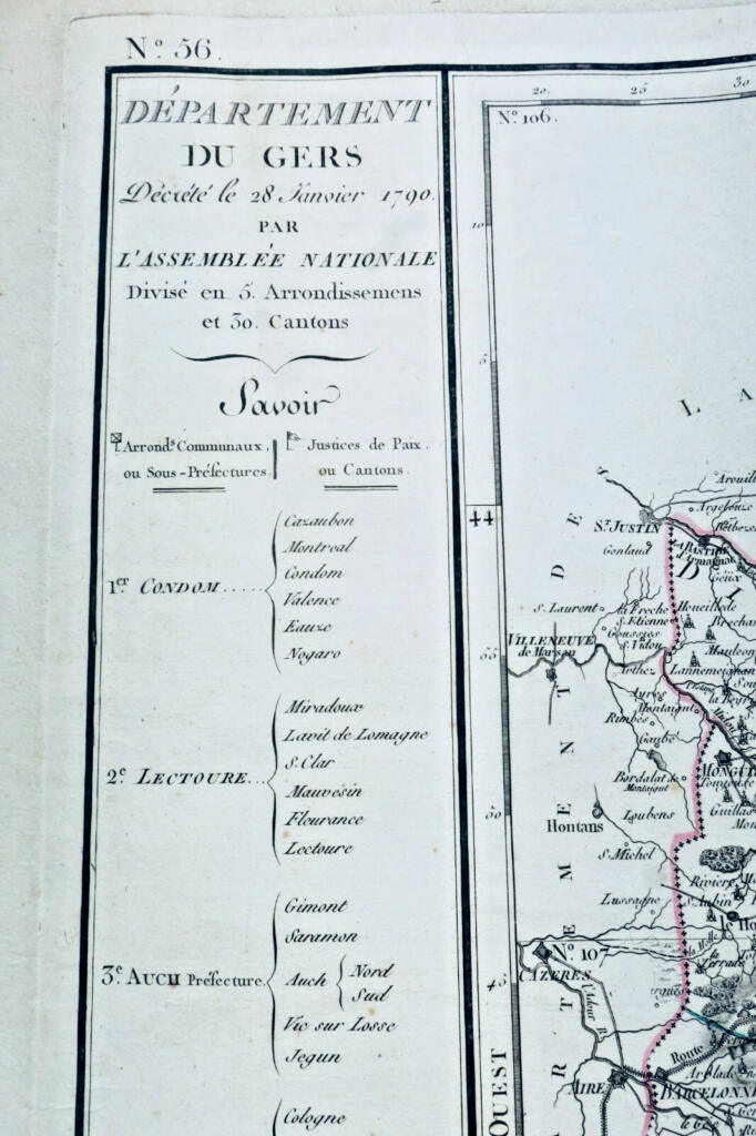 First engraved map of Gers department