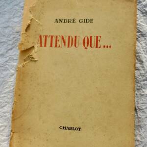 Gide André Attendu que... Charlot + lettres