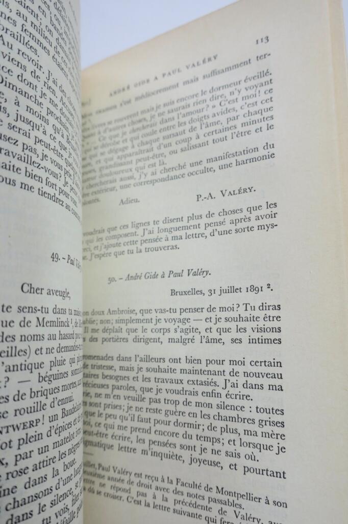 Gide, André Valéry, Paul CORRESPONDANCE: (1890-1942) SP