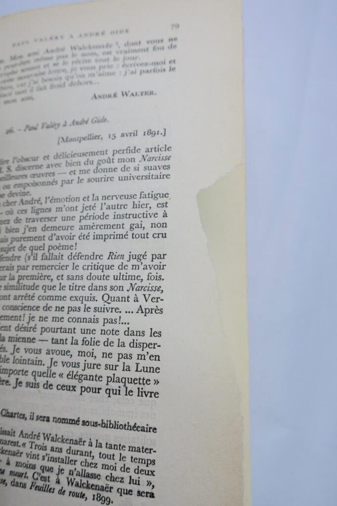 Gide, André Valéry, Paul CORRESPONDANCE: (1890-1942) SP