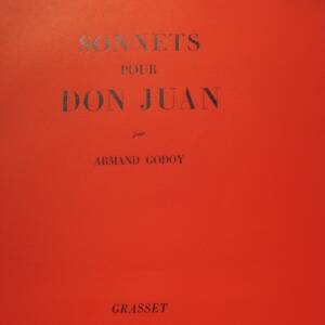 Godoy Armand Sonnets pour Don Juan Condition + dédicace