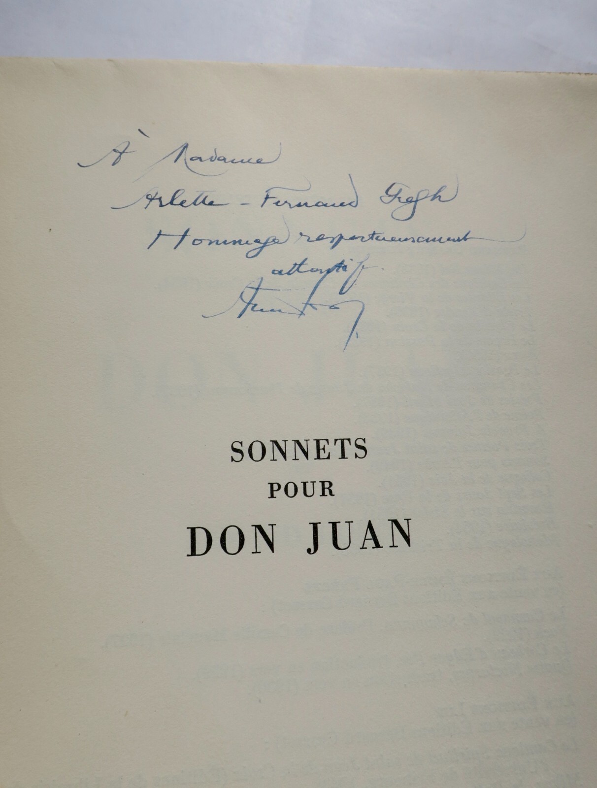 Godoy Armand Sonnets pour Don Juan Condition + dédicace - Image 4