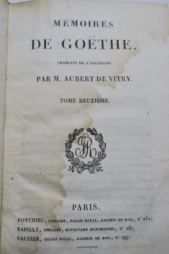 Zweites Band von Goethes Memoiren