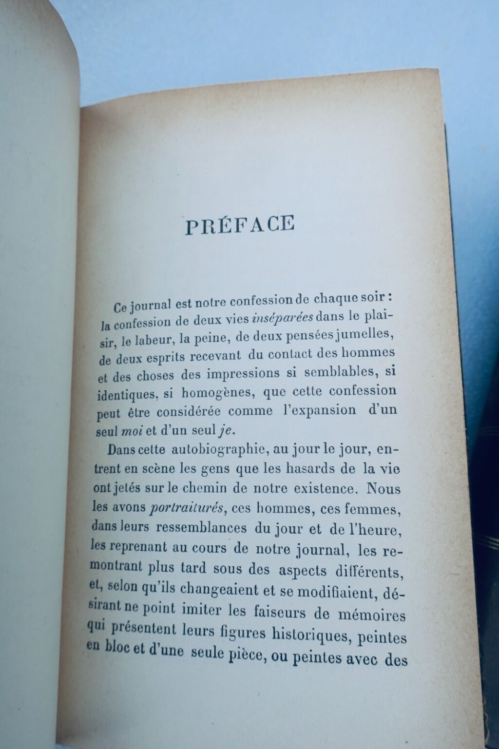 GONCOURT Edmond & Jules Mémoires de la vie littéraire EO