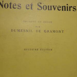 GORKI MAXIME Notes et souvenirs Calmann-Lévy, Paris 1926