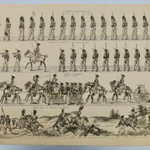 gravure sur acier, armée hollandaise 47 x 30 cm