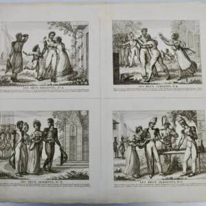 Gravure sur acier, les deux sergents 45 x 35 cm