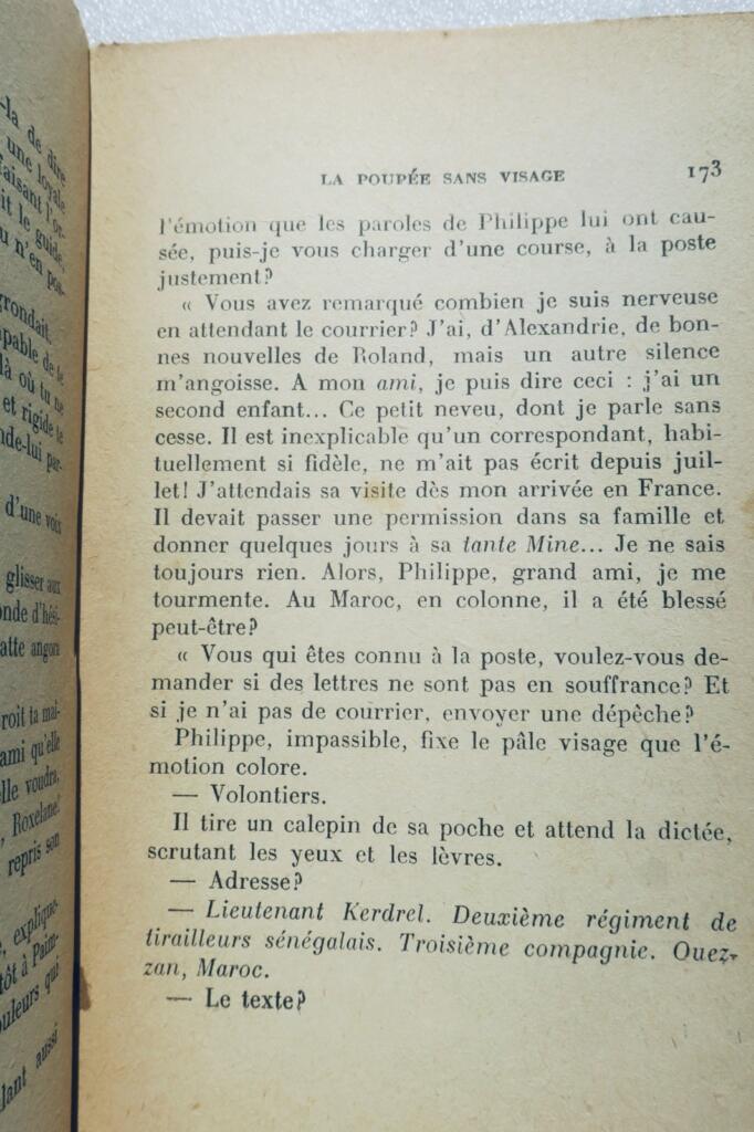 Guerre la poupée sans visage Guillemette Marrier + documents + dédicace