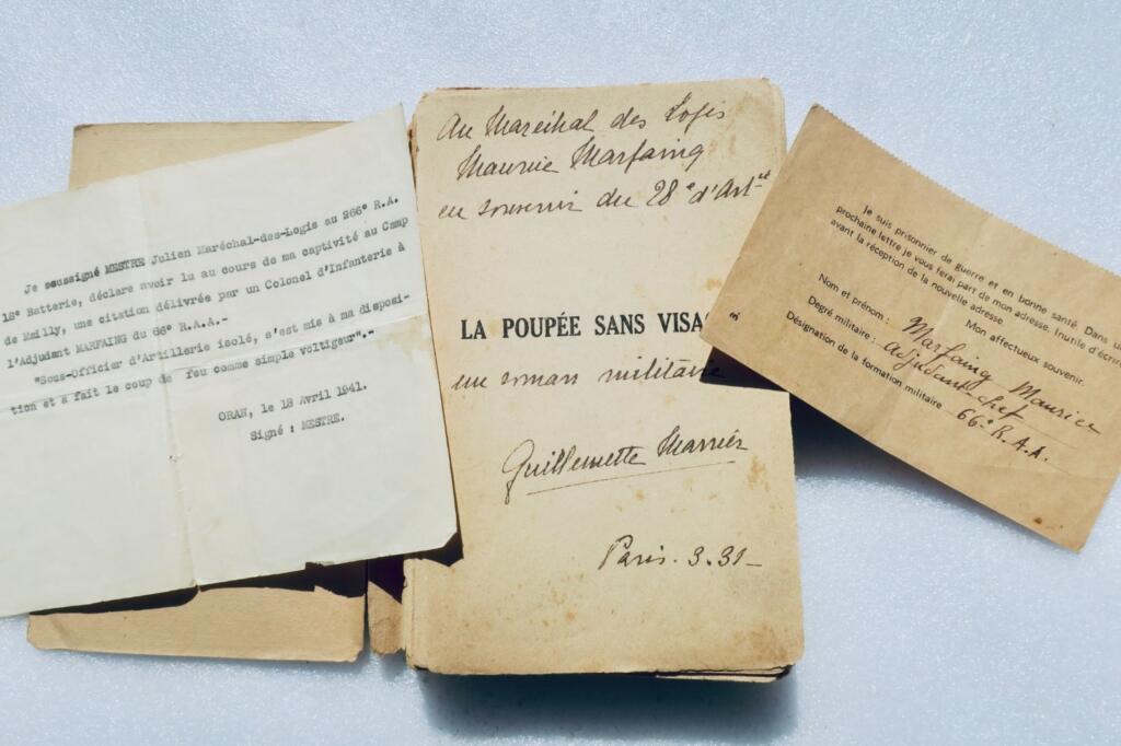 Guerre la poupée sans visage Guillemette Marrier + documents + dédicace