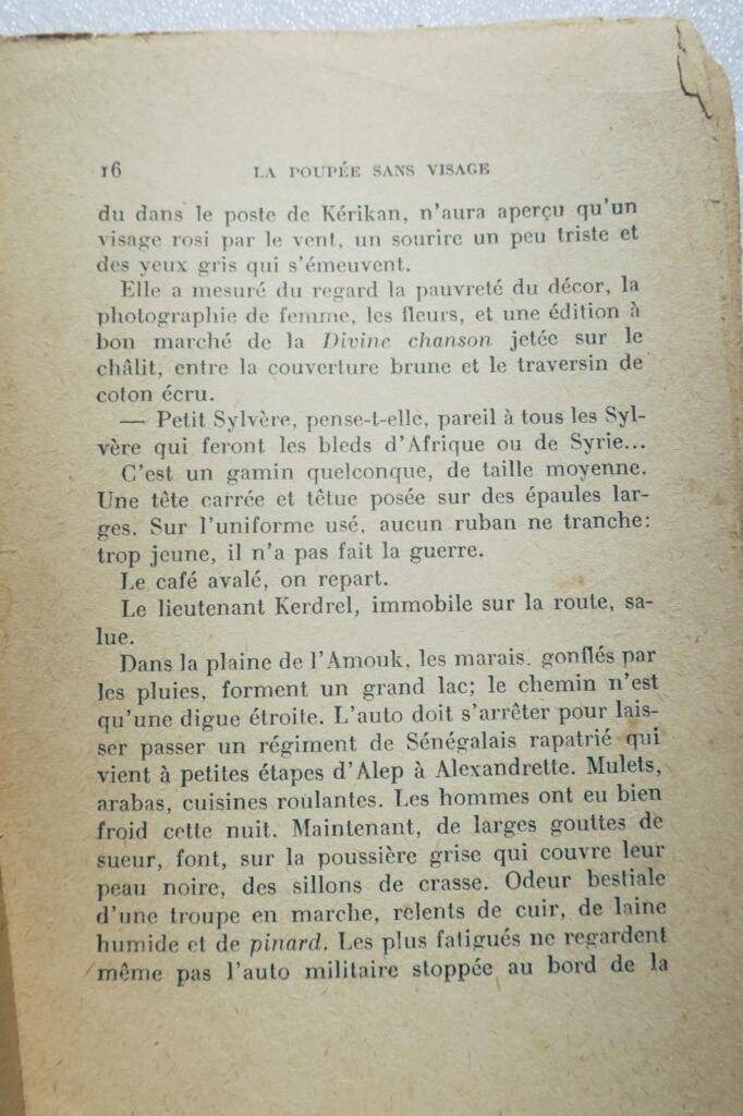 Guerre la poupée sans visage Guillemette Marrier + documents + dédicace