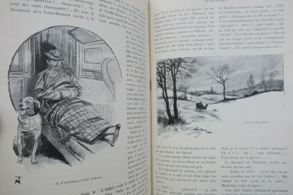 French literary tales with romantic illustrations
