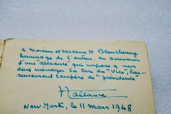 Madame est servie with author's dedication