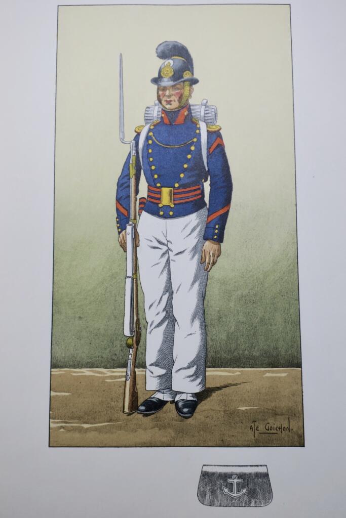Aquarelle maritimer Uniformen