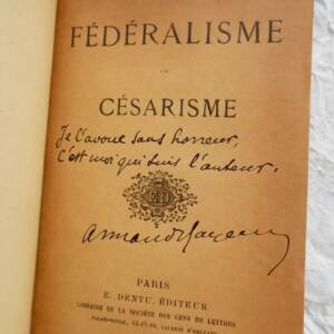 Hayem fédéralisme ou césarisme 1885