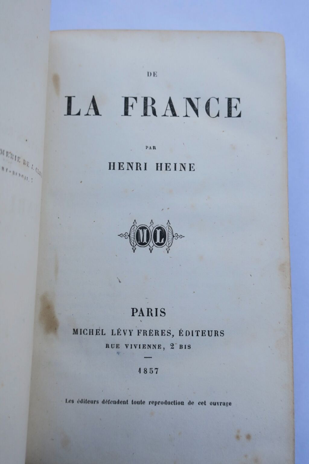 Heine's observations on France