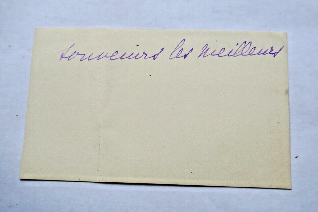 Bergson Autographed Handwritten Card