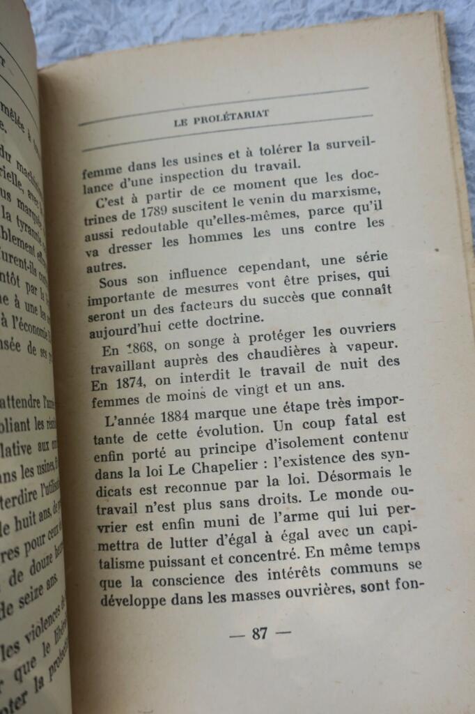 HENRI COMTE DE PARIS LE PROLETARIAT