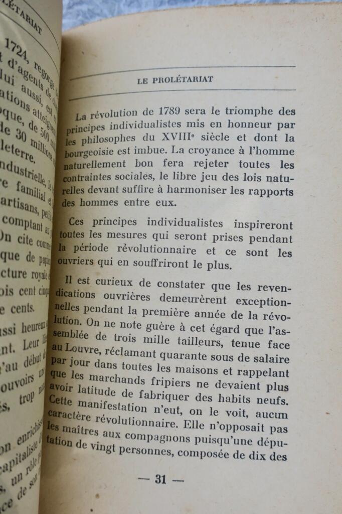 HENRI COMTE DE PARIS LE PROLETARIAT