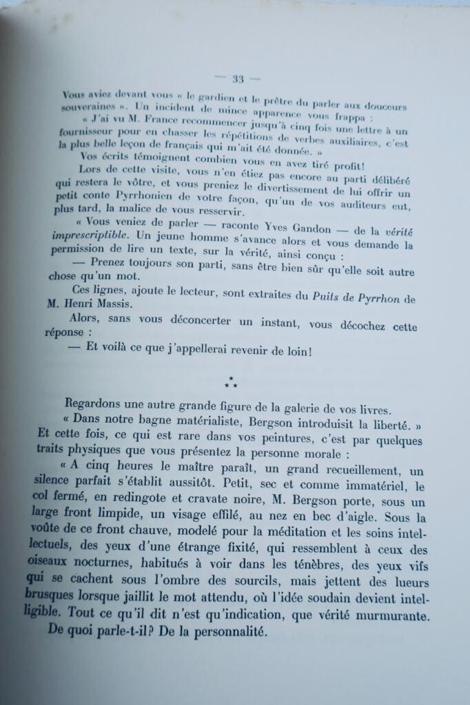 Henri Massis Discours prononcés dans la séance publique 1961