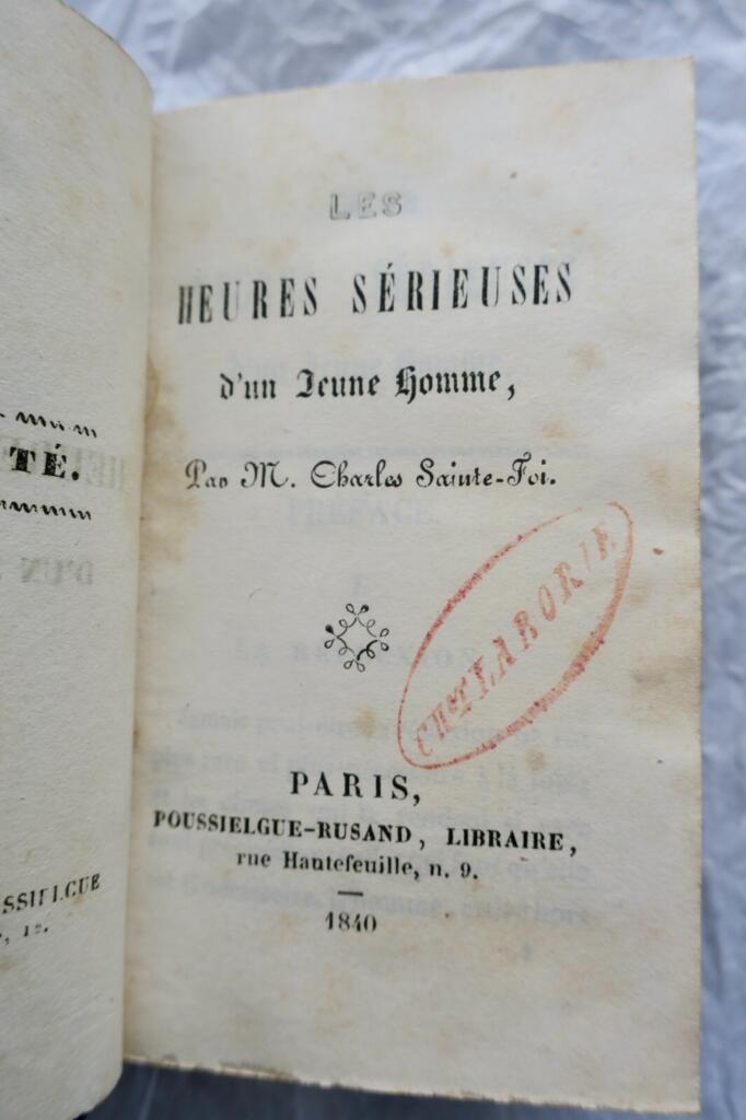 Ernste Stunden eines jungen Mannes 1840