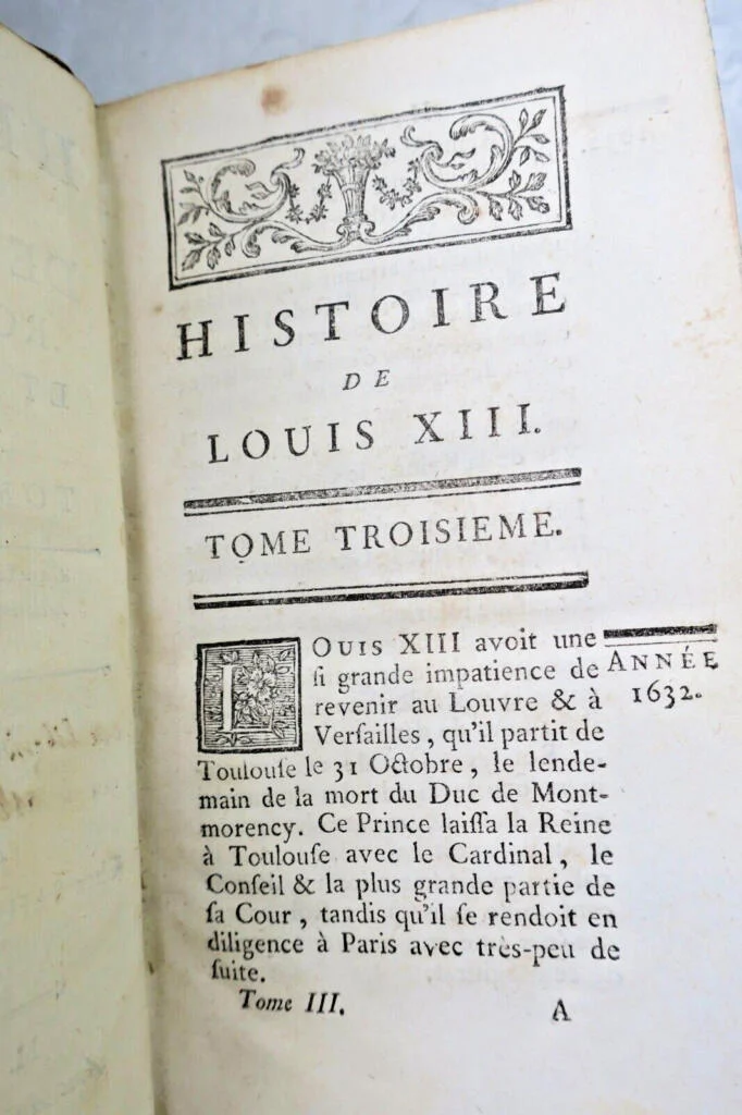 histoire de la vie de Louis XIII, roi de France et de Navarre 1768