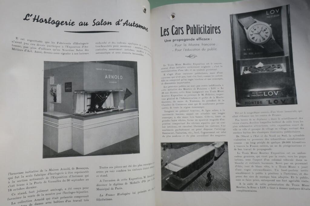 Französische Uhrmacherei-Zeitschrift 1954-55