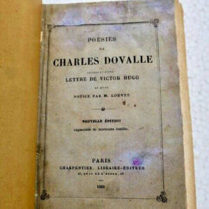 Hugo DOVALLE Poésies de Charles Dovalle 1868