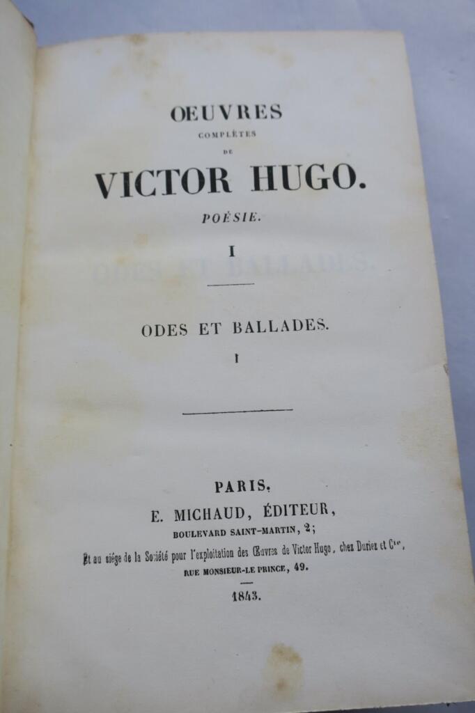 Hugo (Victor), Odes et ballades 1843