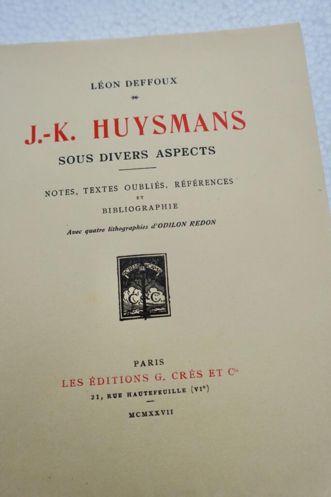Huysmans sous divers aspects Odilon Redon