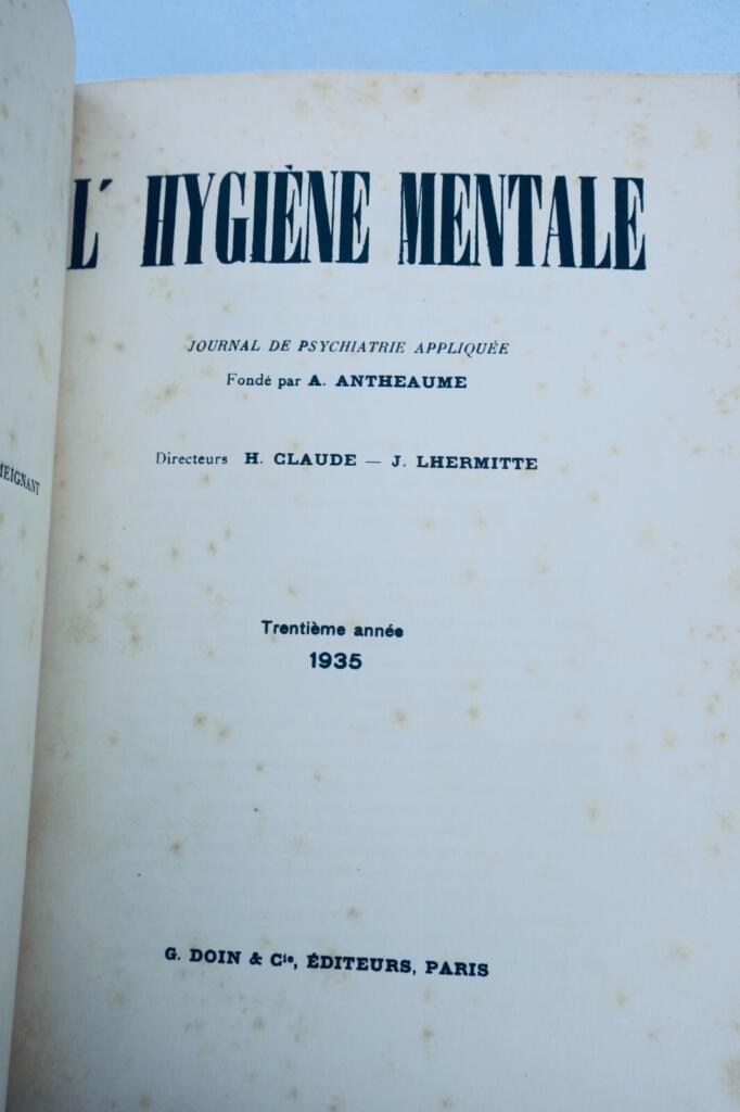 Zeitschrift für angewandte Psychiatrie 1935