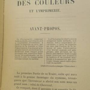 IMPRIMERIE Triplice Photographique des Couleurs et l'Imprimerie, Système... 1897