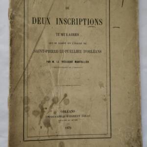 inscriptions tumulaires qui se lisent en l'église de Saint-Pierre-Le-Puellier..