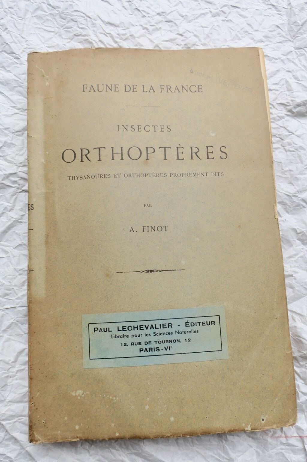 Französische Orthopterenfauna von 1890