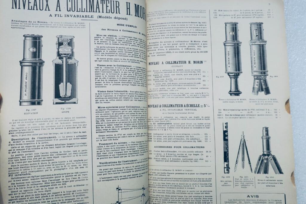 Instruments de précision de marine et de dessin. CATALOGUE FABRICATIONS H. MORIN