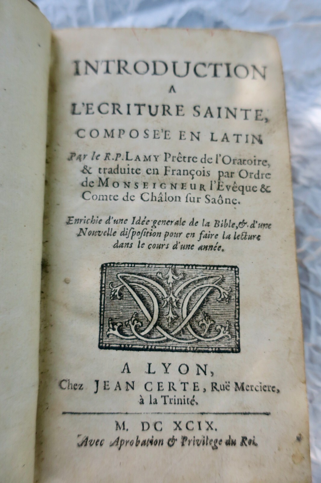 Introduction à l'Ecriture Sainte, composée en latin 1699 – Image 9