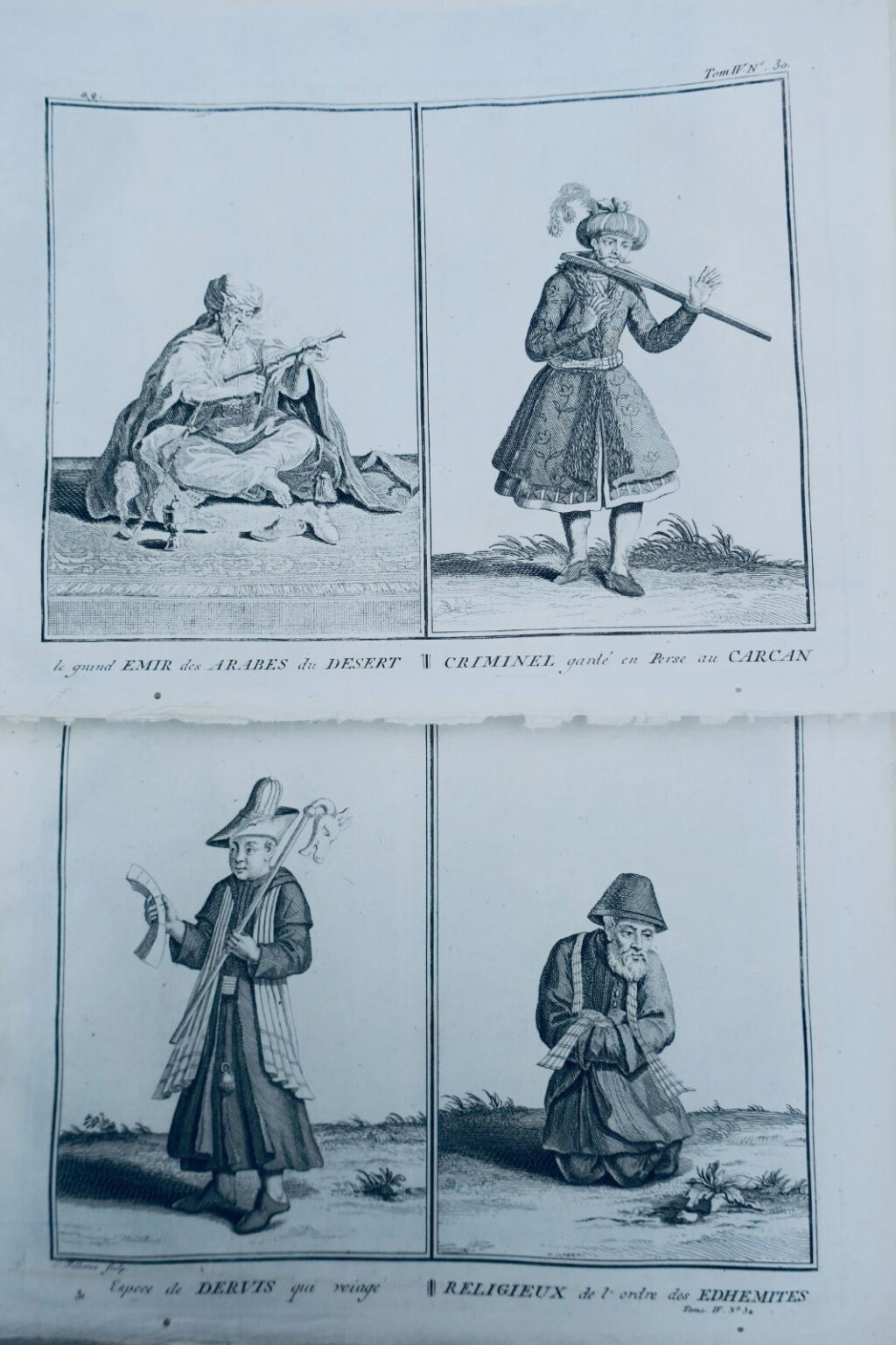 19世紀イスラム文化と服装の銅版画