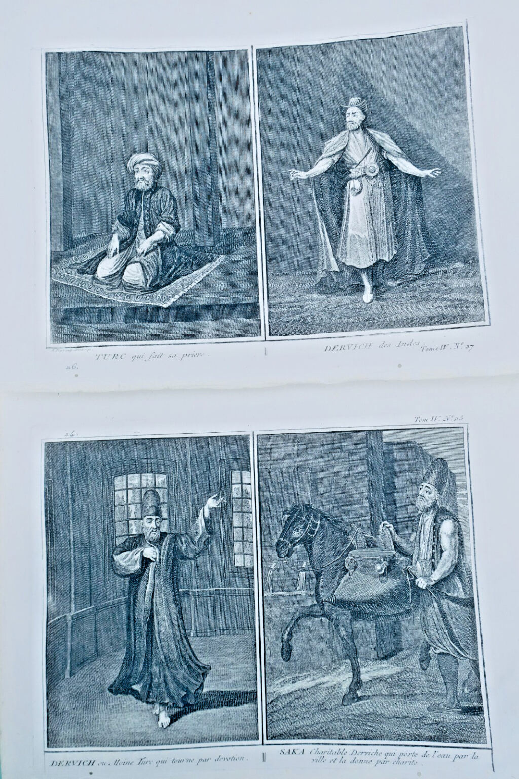19世紀イスラム文化と服装の銅版画
