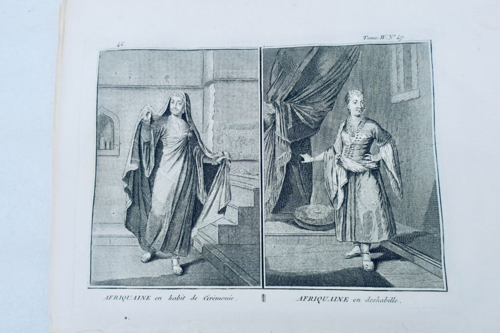 19世紀イスラム文化と服装の銅版画