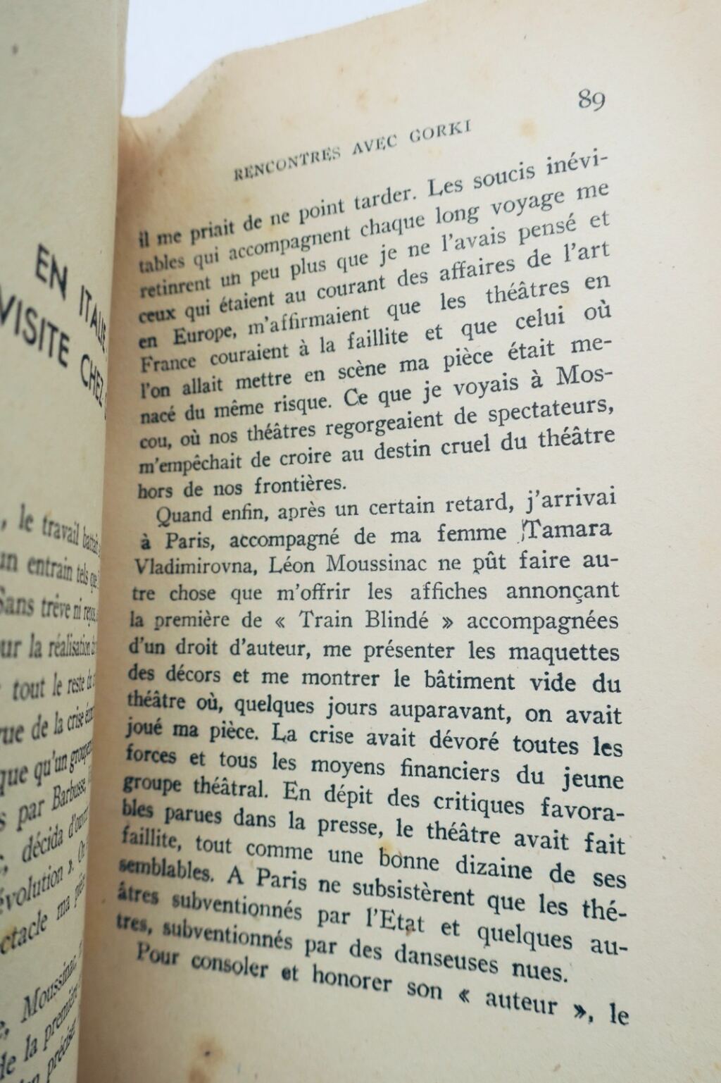 Ivanovs Begegnung mit Gorki
