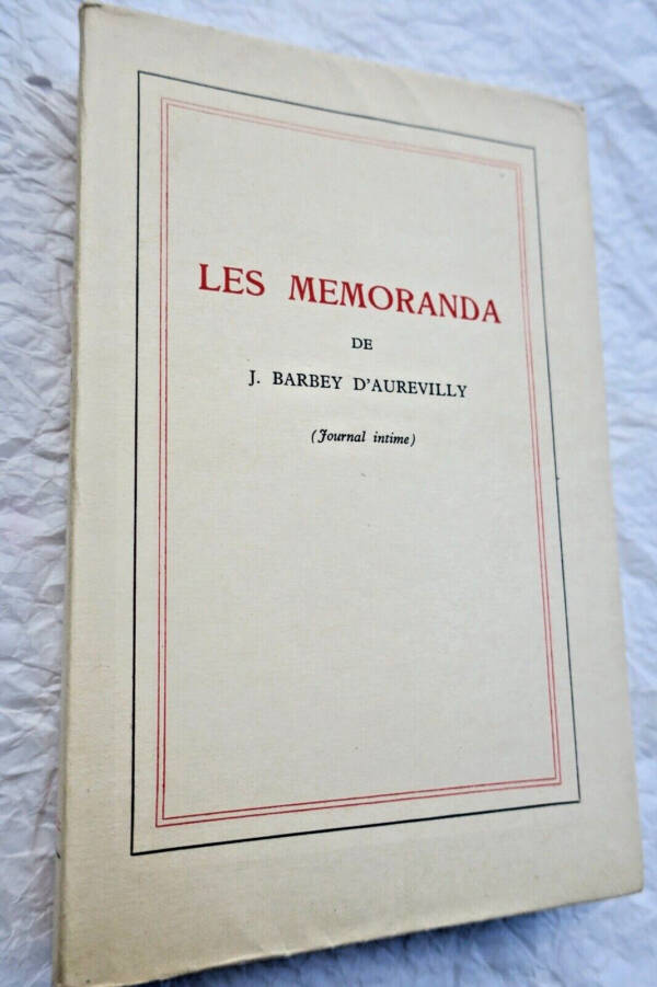 Barbey d'Aurevilly’s Memoirs