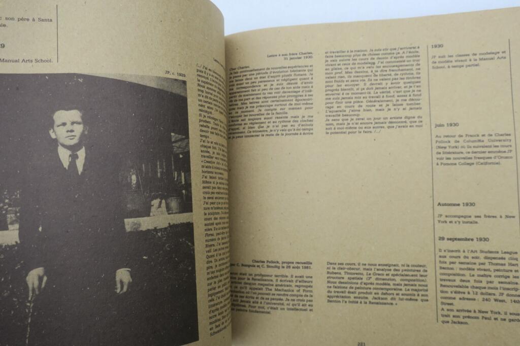 Jackson Pollock: Paris Exhibition Catalogue, 1982