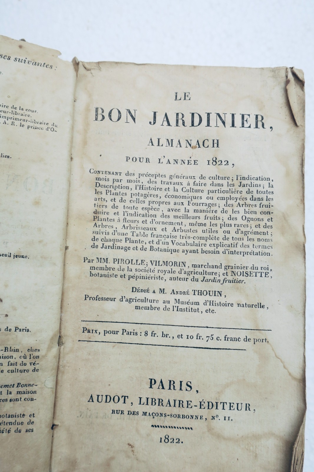JARDIN bon jardinier. Almanach agricole pour l'année 1822 – Image 11