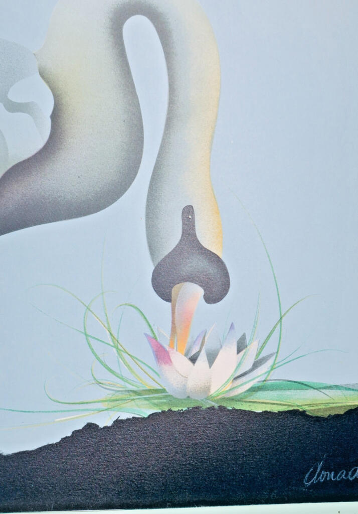Schwan und Seerose von Donadini