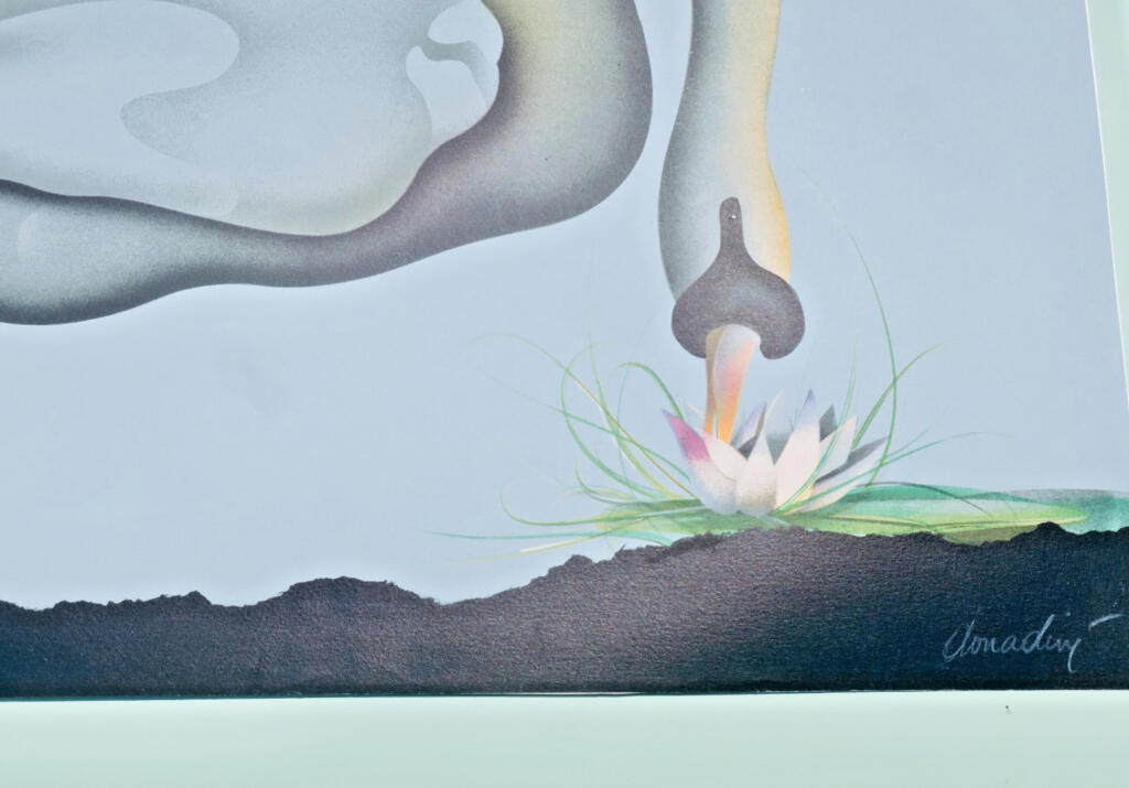 Schwan und Seerose von Donadini